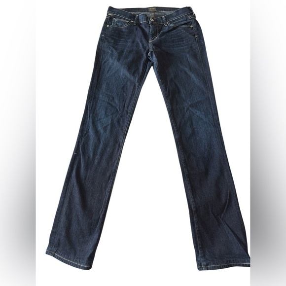 Citizens Of Humanity Ava Jeans Womens 27 Low Rise Straight Leg Dark Blue Wash - Picture 2 of 13